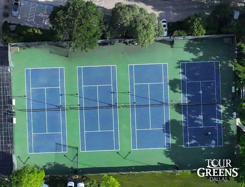 Tour Greens Houston game court installation project
