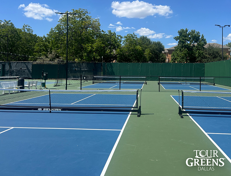 Hard court surface installation in Houston