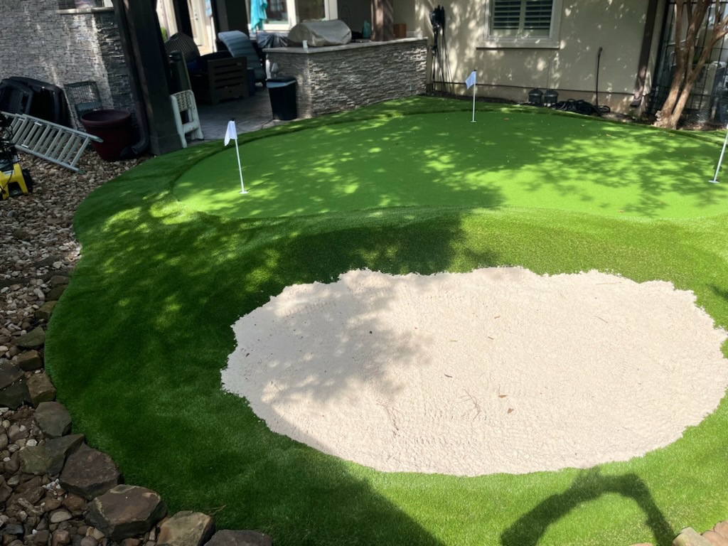 Nylon Putting Green Over Compacted Stone