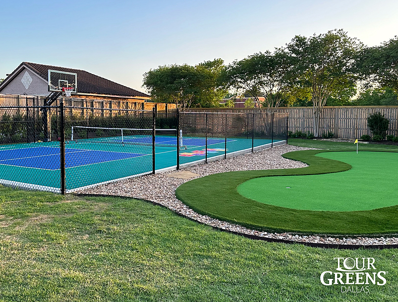 Tour Greens Houston game court installation project