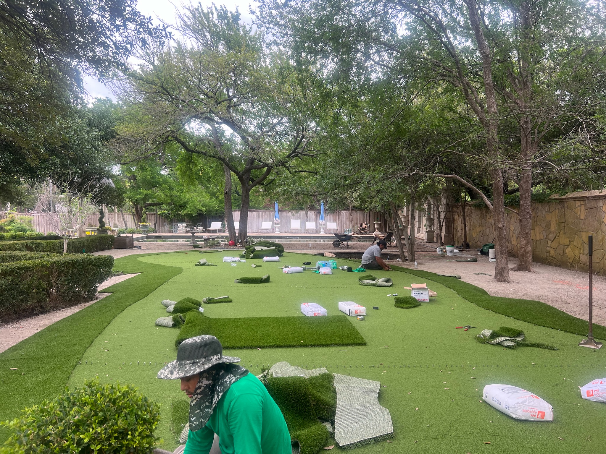 Backyard with Putting Green and Multi-Sport Court