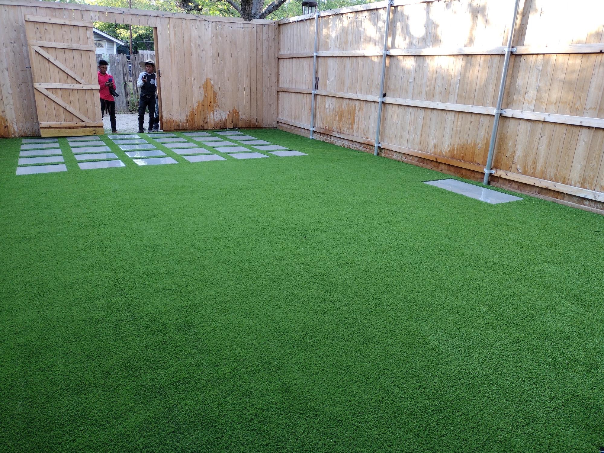 Custom synthetic putting green installation process