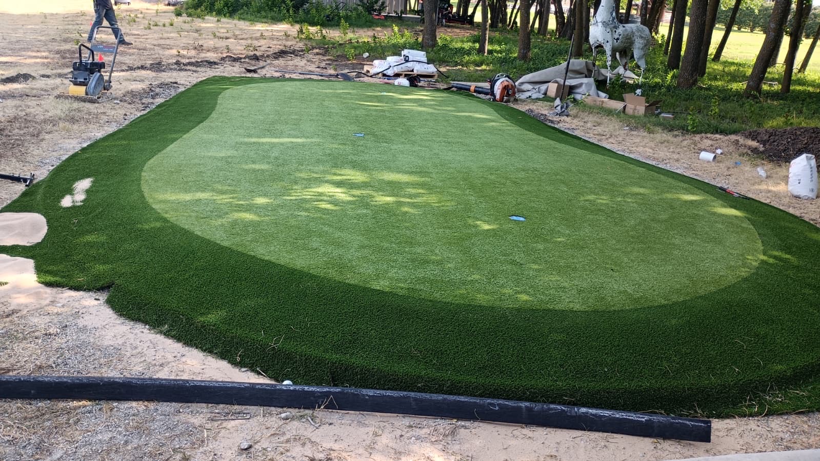 Tour Greens Houston synthetic putting green installation project