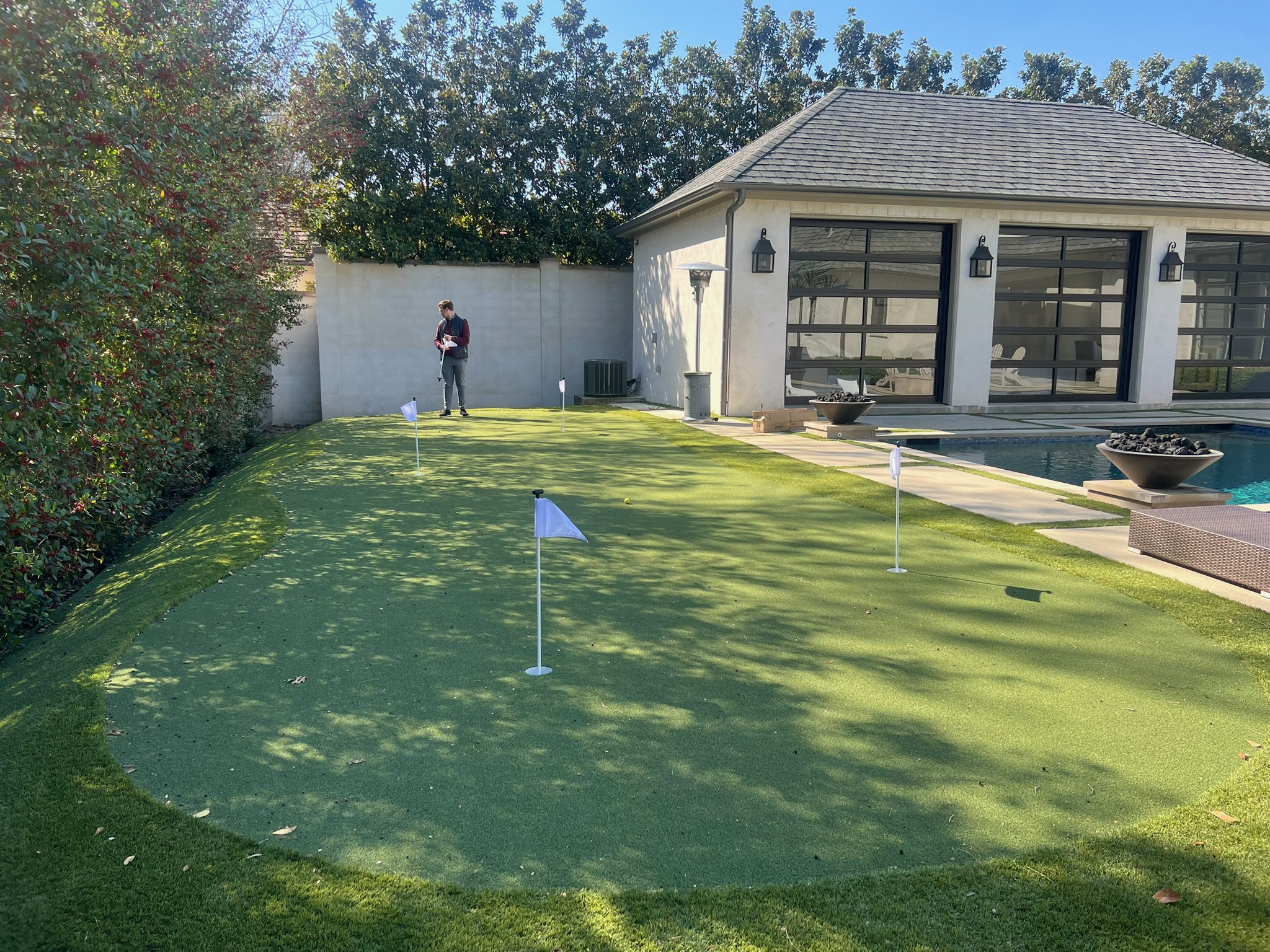 Tour Greens Houston synthetic putting green installation project