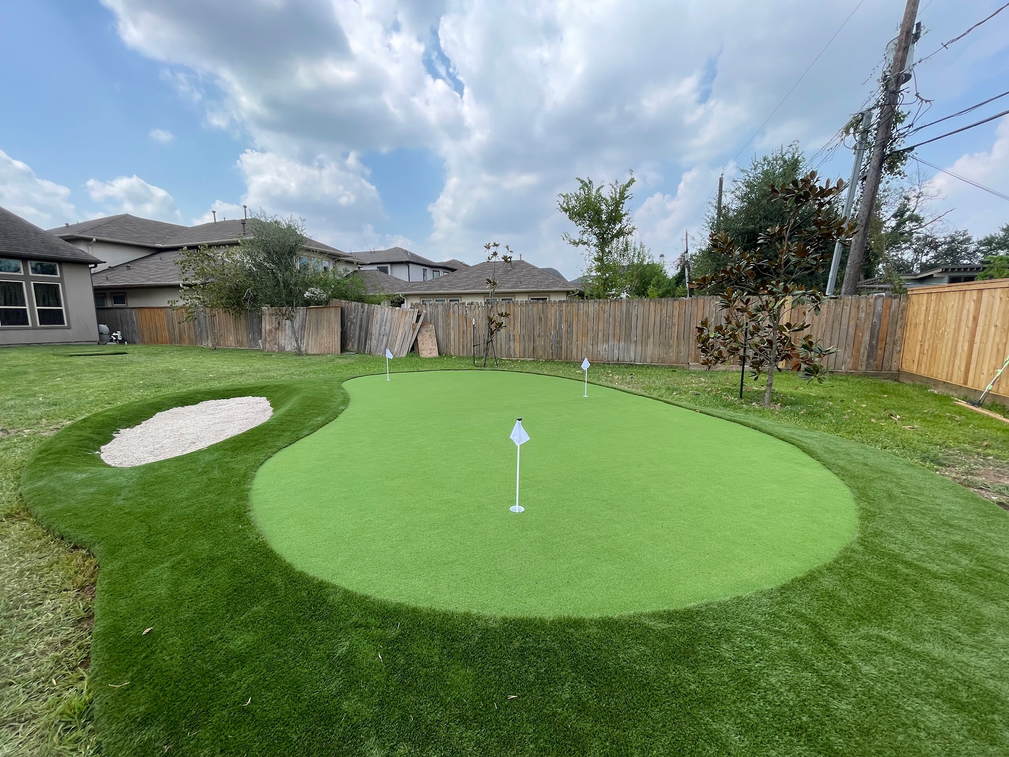 Tour Greens Houston synthetic putting green installation project