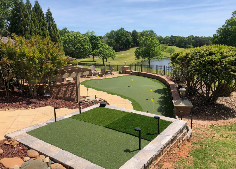 Tour Greens Houston synthetic putting green installation project