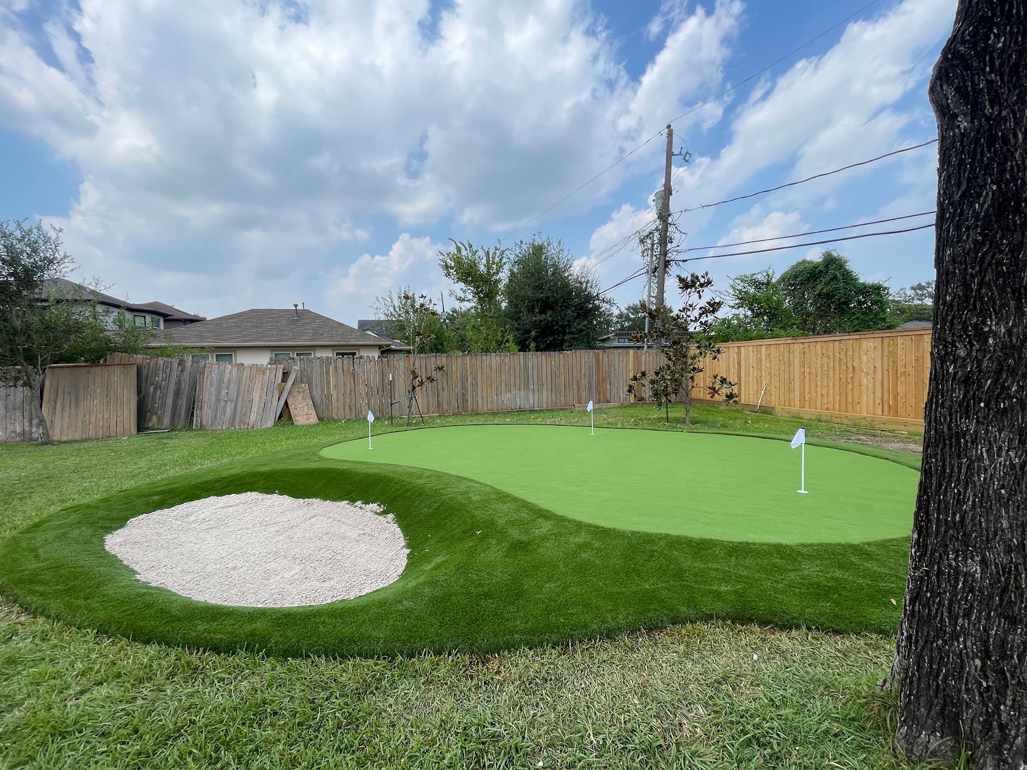 Tour Greens Houston synthetic putting green installation project